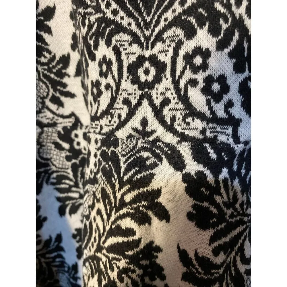 Janie and Jack baby girls, black and white damask print color dress, 18/24 mon